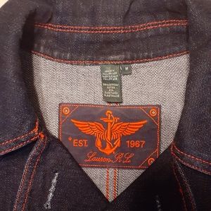 Womens Medium Ralph Lauren Jean Blazer with Red Stiching